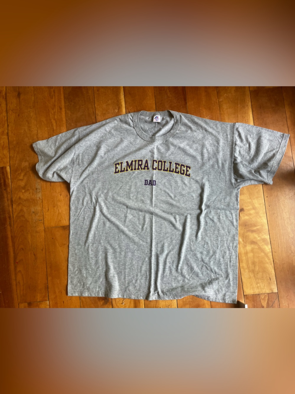 Russell Athletic Elmira College Gray 'Dad' Short Sleeve Tee
